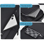 men's oxford cloth crossbody bag, view 4 - MRSLM