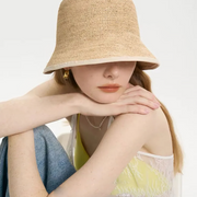 summer beach straw bucket hat, view 4 - MRSLM