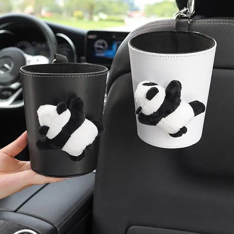 panda car trash can, view 4 - MRSLM