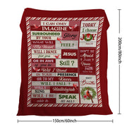 Christmas cardinal fleece throw blanket, view 7 - MRSLM