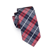 plaid silk necktie, view 6 - MRSLM