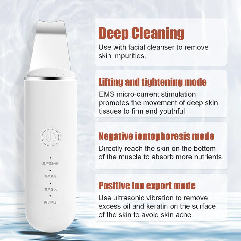 ultrasonic skin scrubber, view 6 - MRSLM