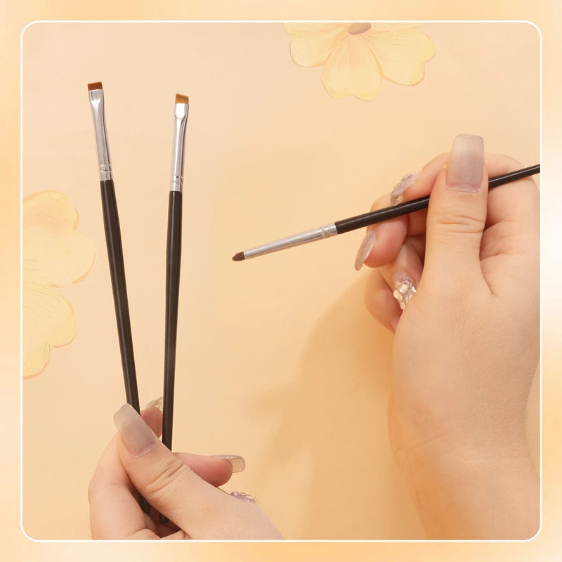 super thin eyeshadow and eyeliner makeup brush set, view 5 - MRSLM
