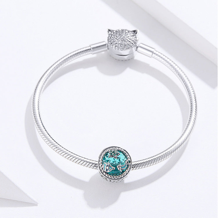 925 silver underwater world beaded bracelet, view 3 - MRSLM