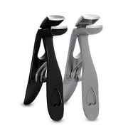 angled stainless steel toenail clipper with file, view 7 - MRSLM