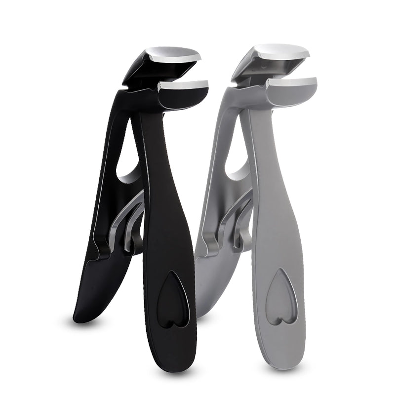 angled stainless steel toenail clipper with file, view 7 - MRSLM