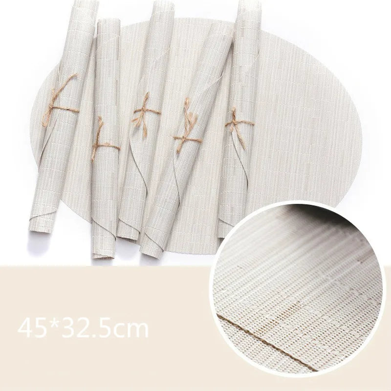 Bamboo oval placemats, view 6 - MRSLM