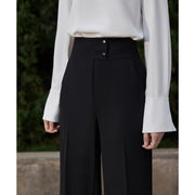 high-waisted wide-leg women's trousers, view 6 - MRSLM