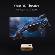 compact 3d led mini projector, view 5 - MRSLM