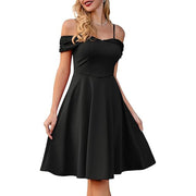 retro spaghetti strap dress, view 9 - MRSLM