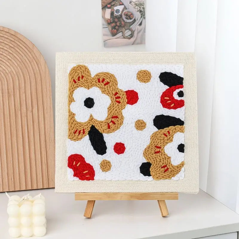 DIY punch needle flower embroidery kit, view 2 - MRSLM