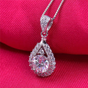 women's silver pendant necklace, view 4 - MRSLM
