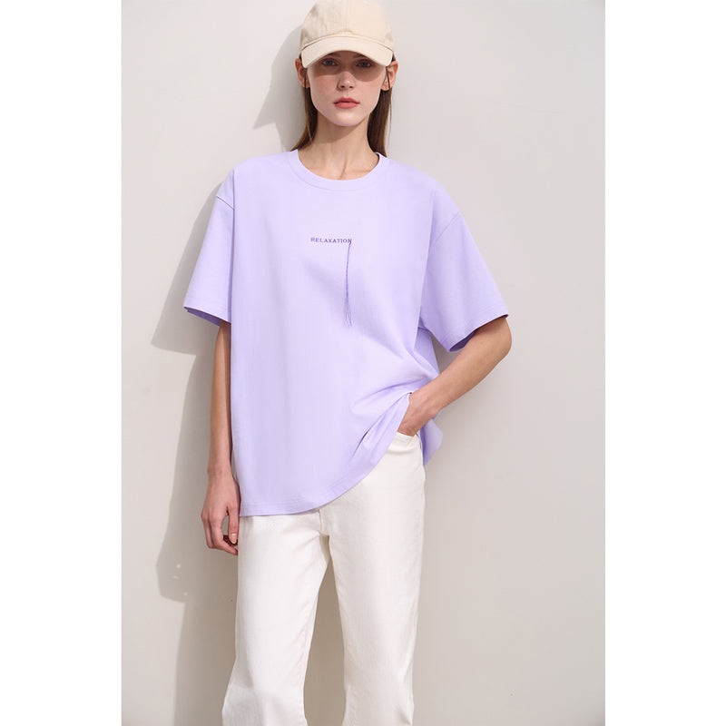 embroidered tassel tee, view 3 - MRSLM