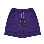 Men's loose workwear shorts with pockets, view 5 - MRSLM