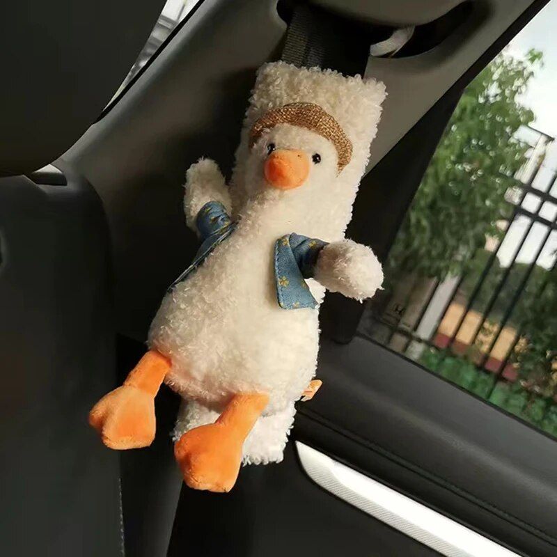 plush rabbit car seat belt cover, view 5 - MRSLM