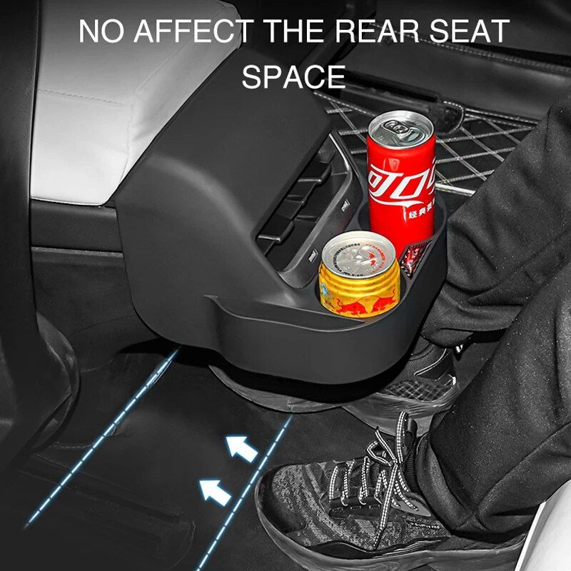 Multi-Function Rear Seat Air Vent Cup Holder for Tesla Model 3 & Model Y (2019-2023)