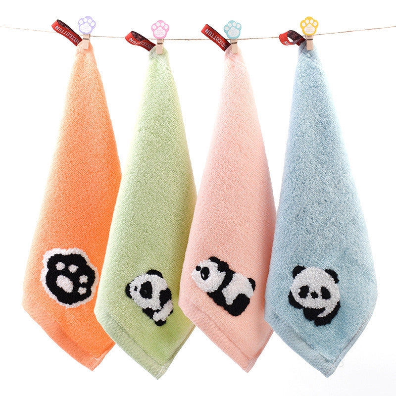 cartoon panda jacquard cotton baby face towel, view 10 - MRSLM