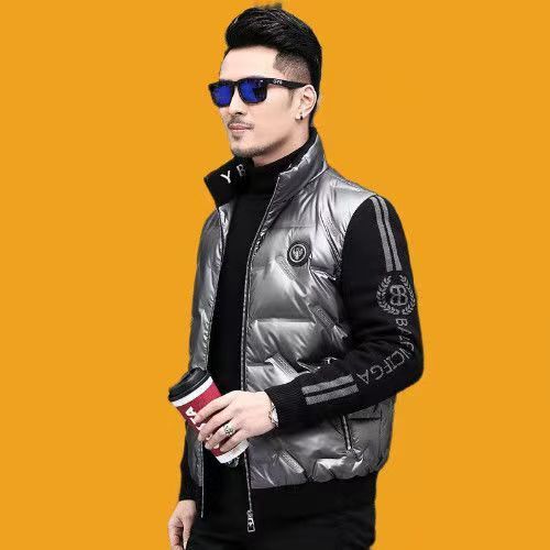 Men's stand collar duck down coat, view 9 - MRSLM