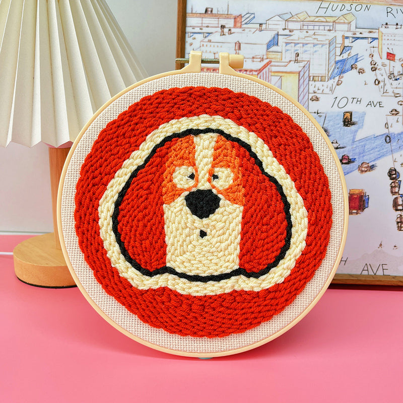 punch needle embroidery kit dog pattern, view 14 - MRSLM