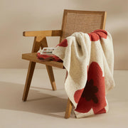 floral knitted throw blanket, view 12 - MRSLM