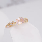 s925 silver pink crystal ring, view 5 - MRSLM
