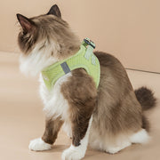 reflective mesh cat and small dog harness set, view 5 - MRSLM