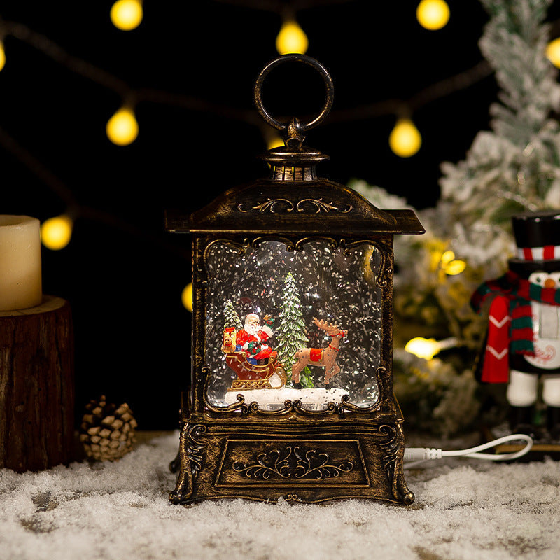 Christmas crystal ball music box, view 8 - MRSLM