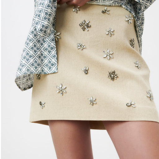 patchwork diamonds mini skirt, view 2 - MRSLM