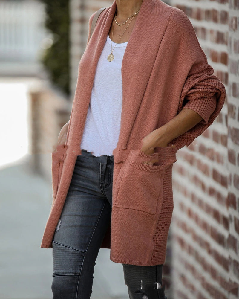 bat sleeve cardigan sweater coat for women, view 2 - MRSLM