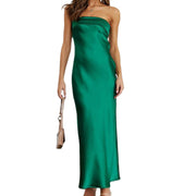 Elegant sleeveless backless tube top long dress, view 2 - MRSLM