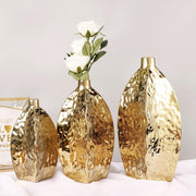 ceramic electroplated gold vase, view 5 - MRSLM