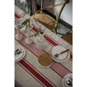 striped cotton linen tablecloth, view 4 - MRSLM