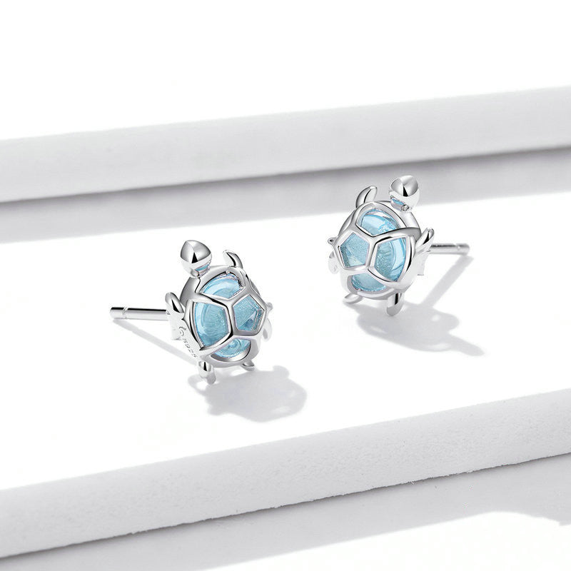 irregular round silver earrings, view 3 - MRSLM