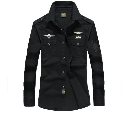 cotton loose long sleeve shirt, view 5 - MRSLM