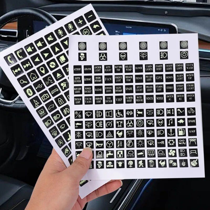 Luminous car panel decals, view 8 - MRSLM