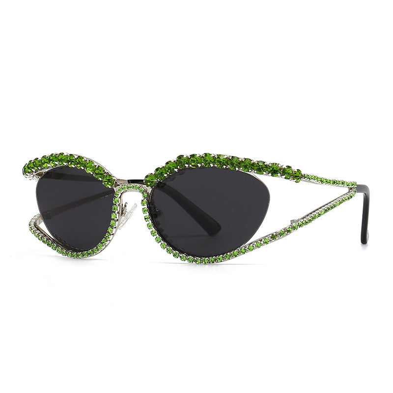 cat eye diamond sunglasses, view 8 - MRSLM