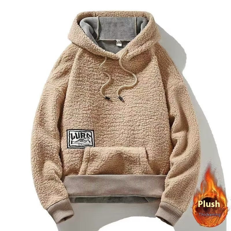 Men's thick fleece pullover hoodie, view 12 - MRSLM