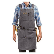 Canvas work apron for kitchen, garden and workshop, view 3 - MRSLM