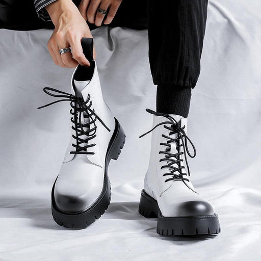 men's white dress ankle boots - MRSLM