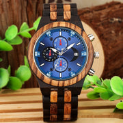 full wood band quartz watch, view 9 - MRSLM