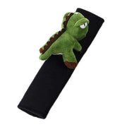 green dinosaur plush car seat belt cover - MRSLM