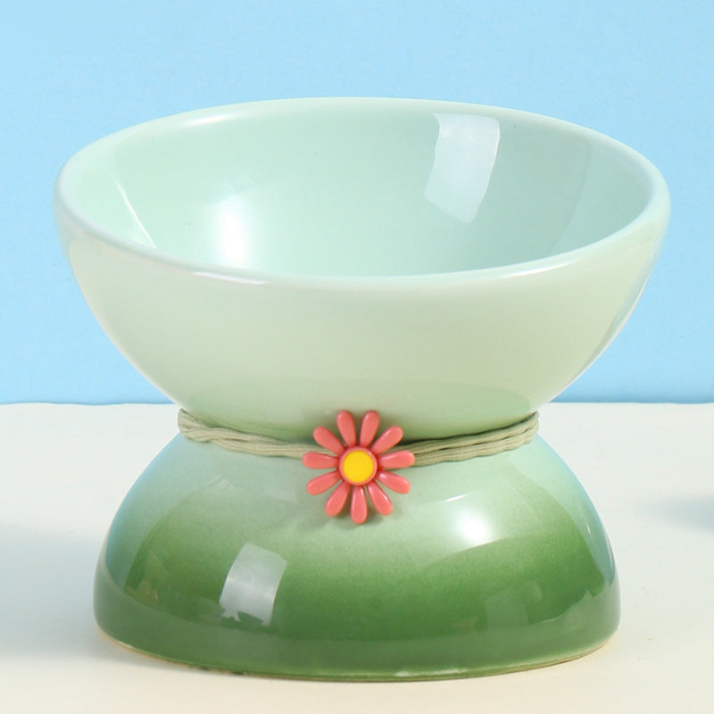 small ceramic cat bowl, view 3 - MRSLM