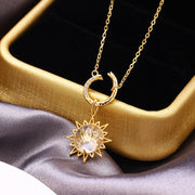 Retro silver sun pendant - MRSLM