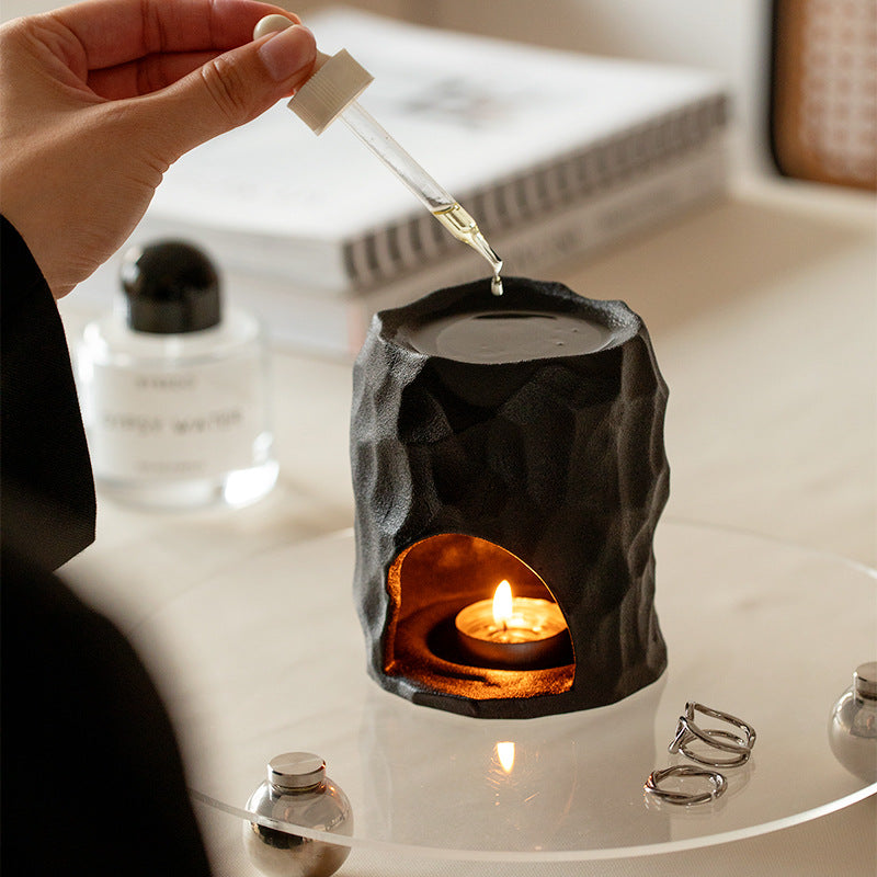 nordic style essential oil burner with candle holder, view 6 - MRSLM