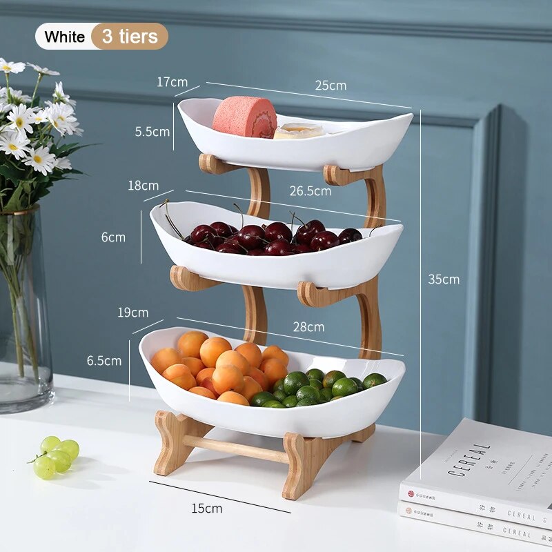 modern layered fruit tray, view 2 - MRSLM