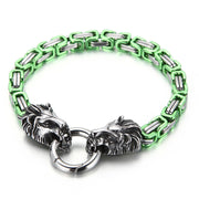 lion head king chain titanium steel bracelet, view 9 - MRSLM