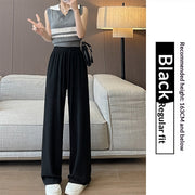 Women's high-waist knit wide-leg pants, view 6 - MRSLM