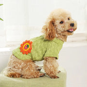 cozy knitted floral dog sweater, view 4 - MRSLM