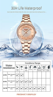 Women's casual steel strap quartz watch, view 9 - MRSLM