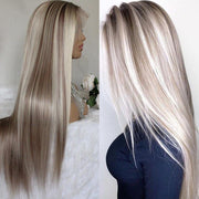 long straight front lace wig, view 2 - MRSLM